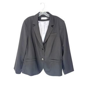 Calvin Klein Blazer Black Office Work Career Business Single Breasted Size 20W